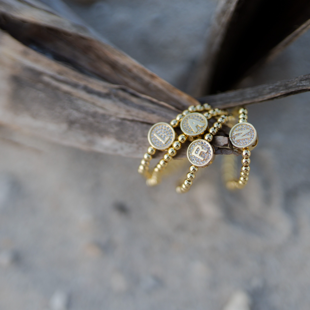 Beaded Initial Bracelet