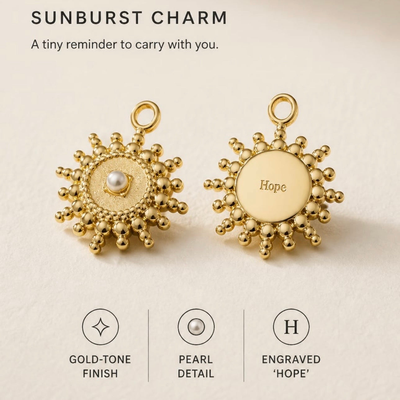 Hope Sunburst Charm