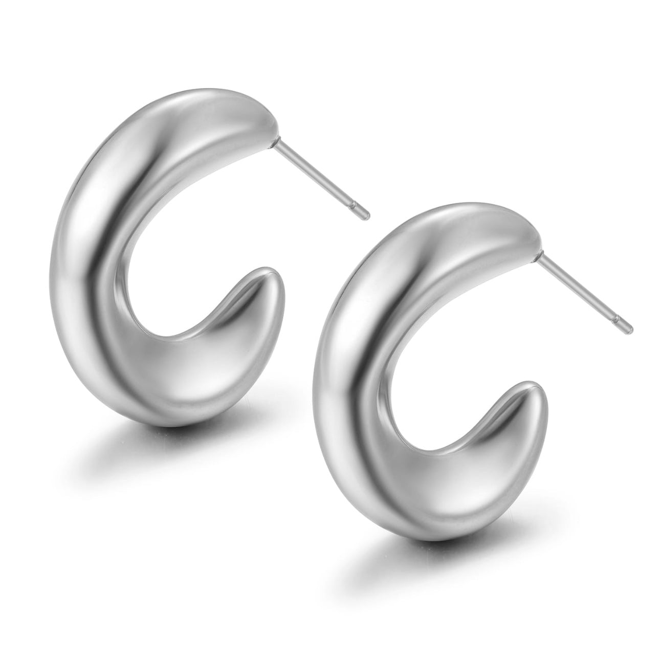 Elizabeth Stainless Steel Hoops