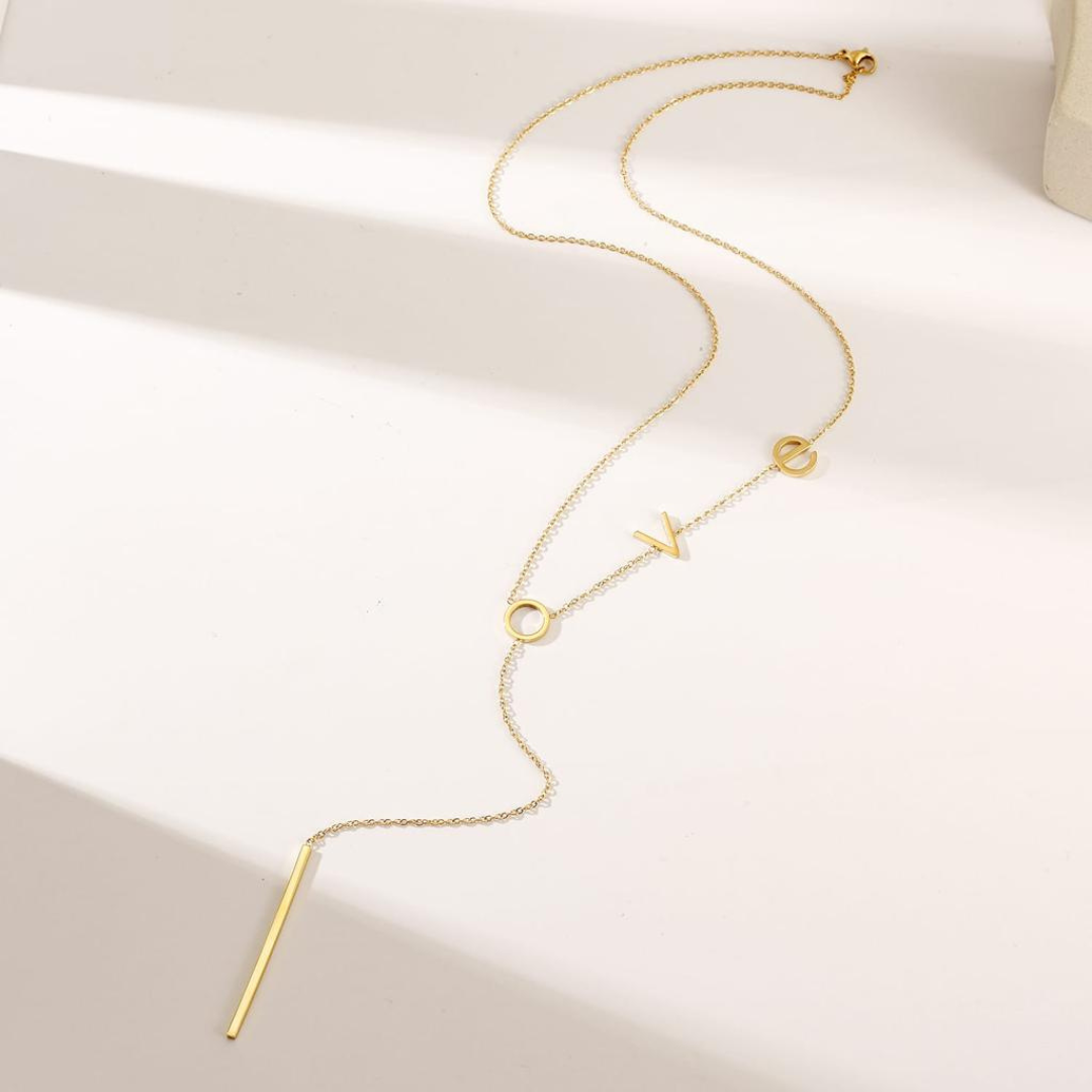 L O V E Lariat Necklace
