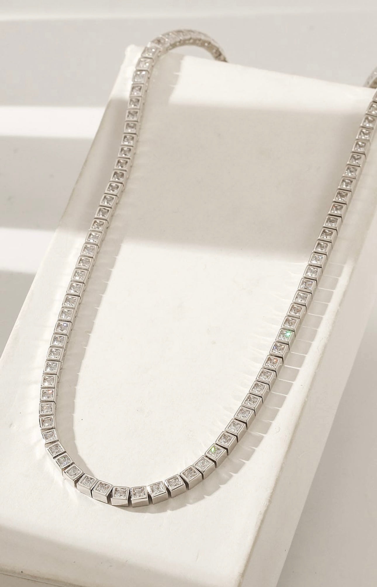 Box Tennis Chain Necklace – Stainless Steel