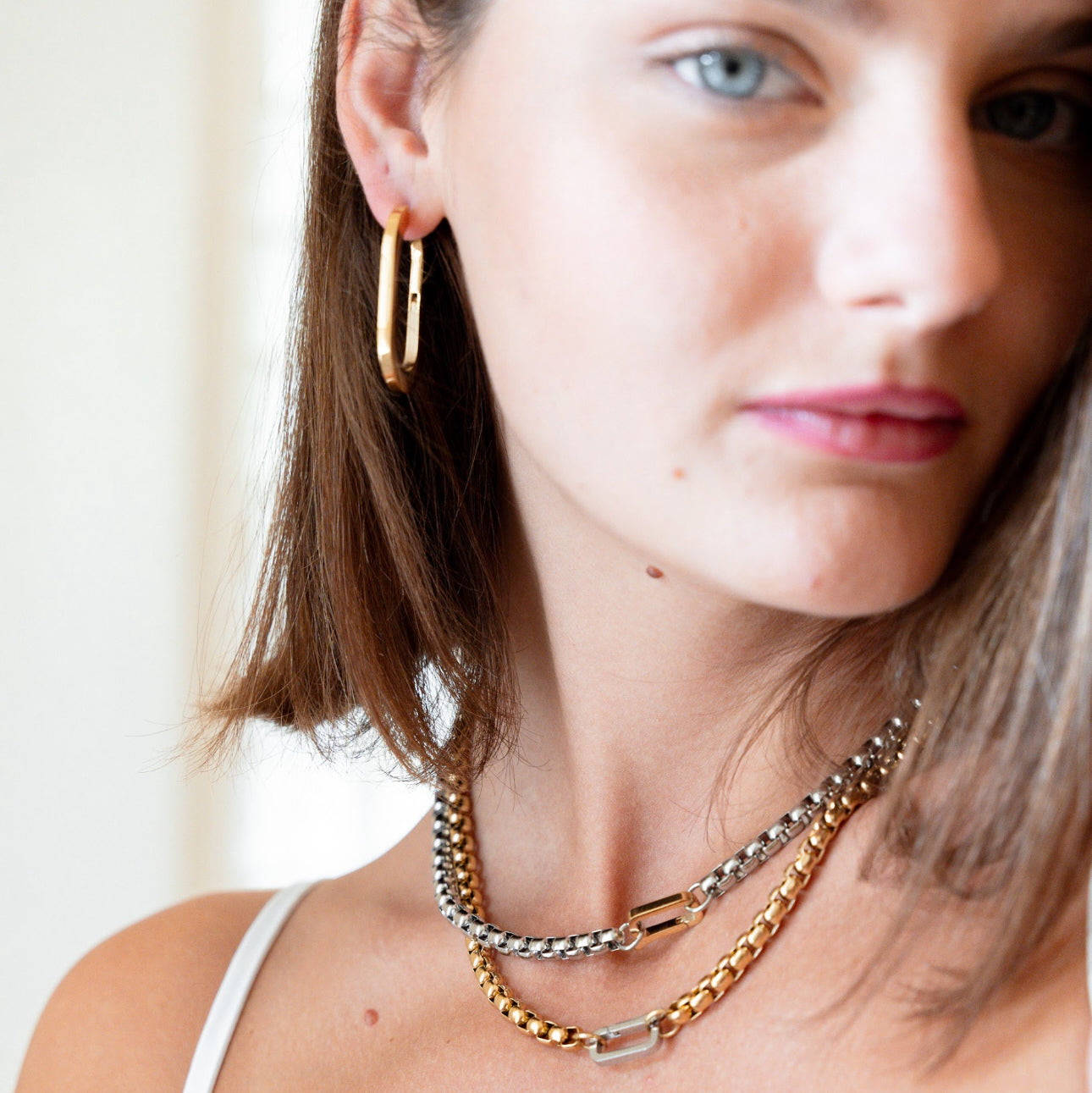 Chunky Round Box Necklace