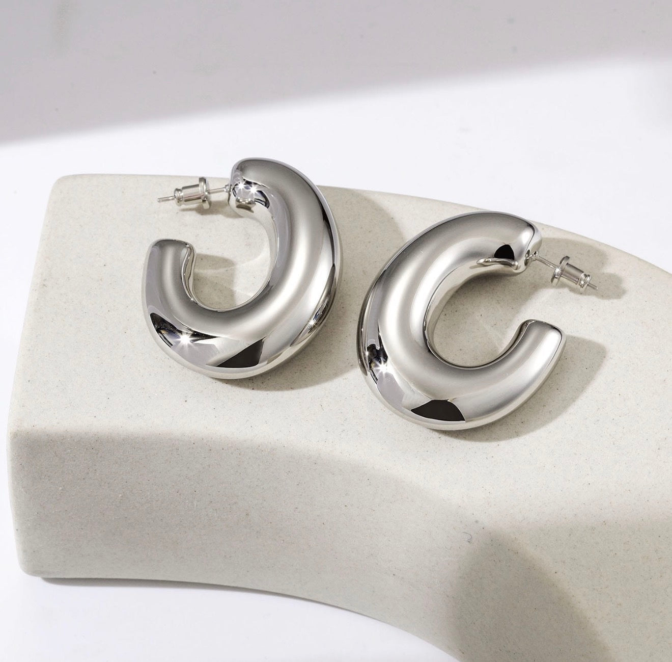 Bold Dome Hoop Earrings