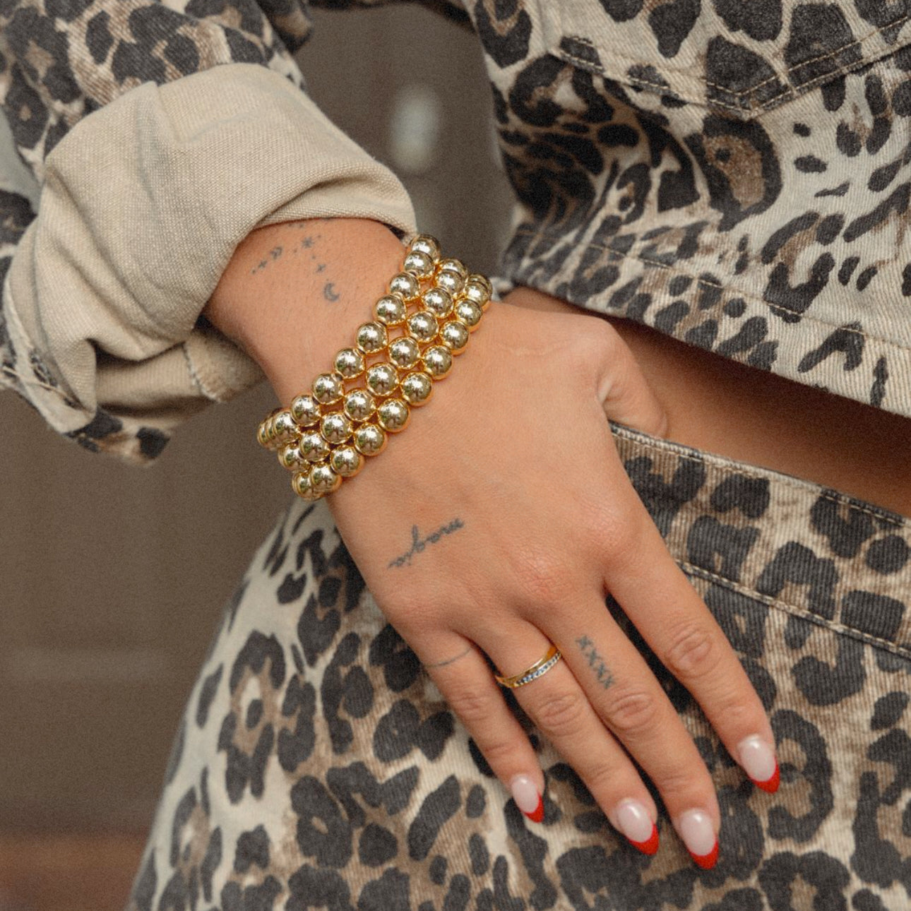 Beaded Gold Bracelet