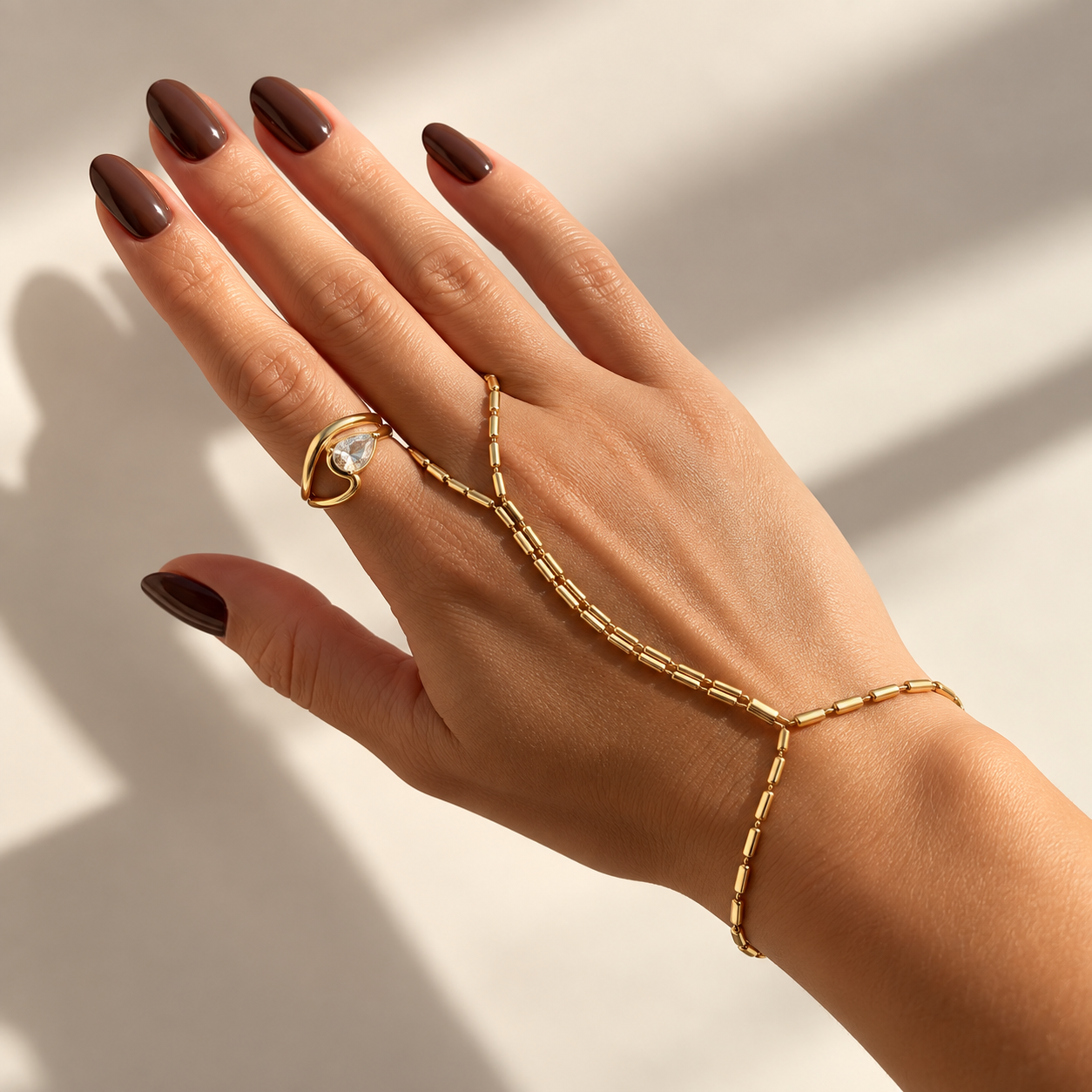 Golden Link Hand Chain