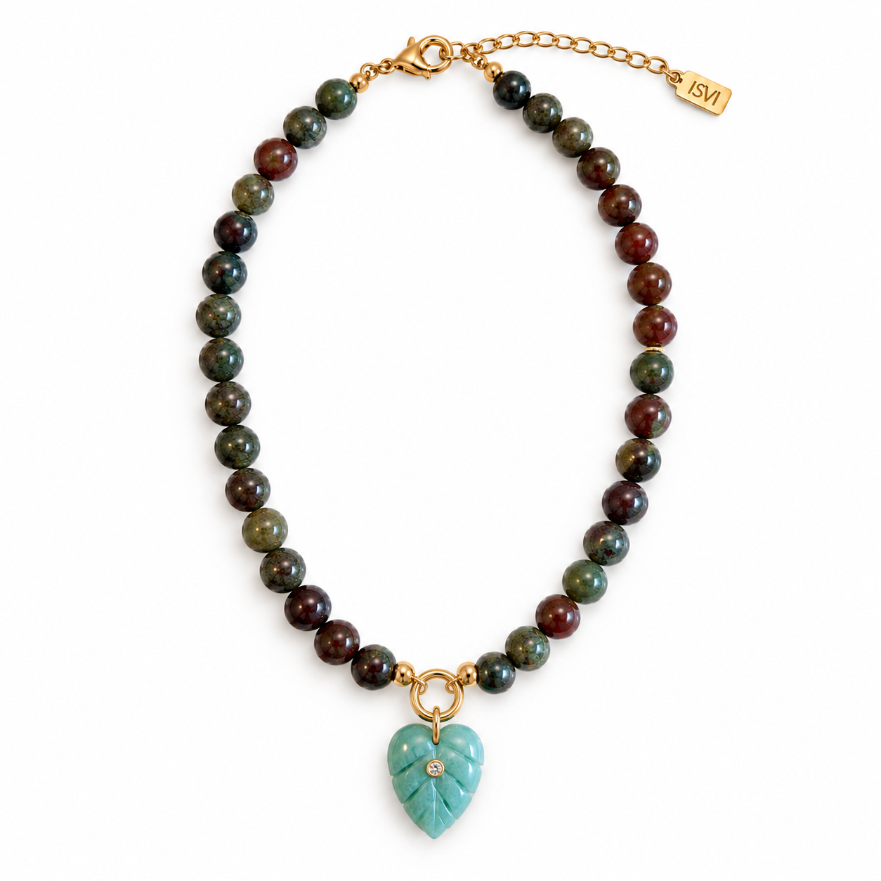 Emerald Bloom Indian Agate Necklace