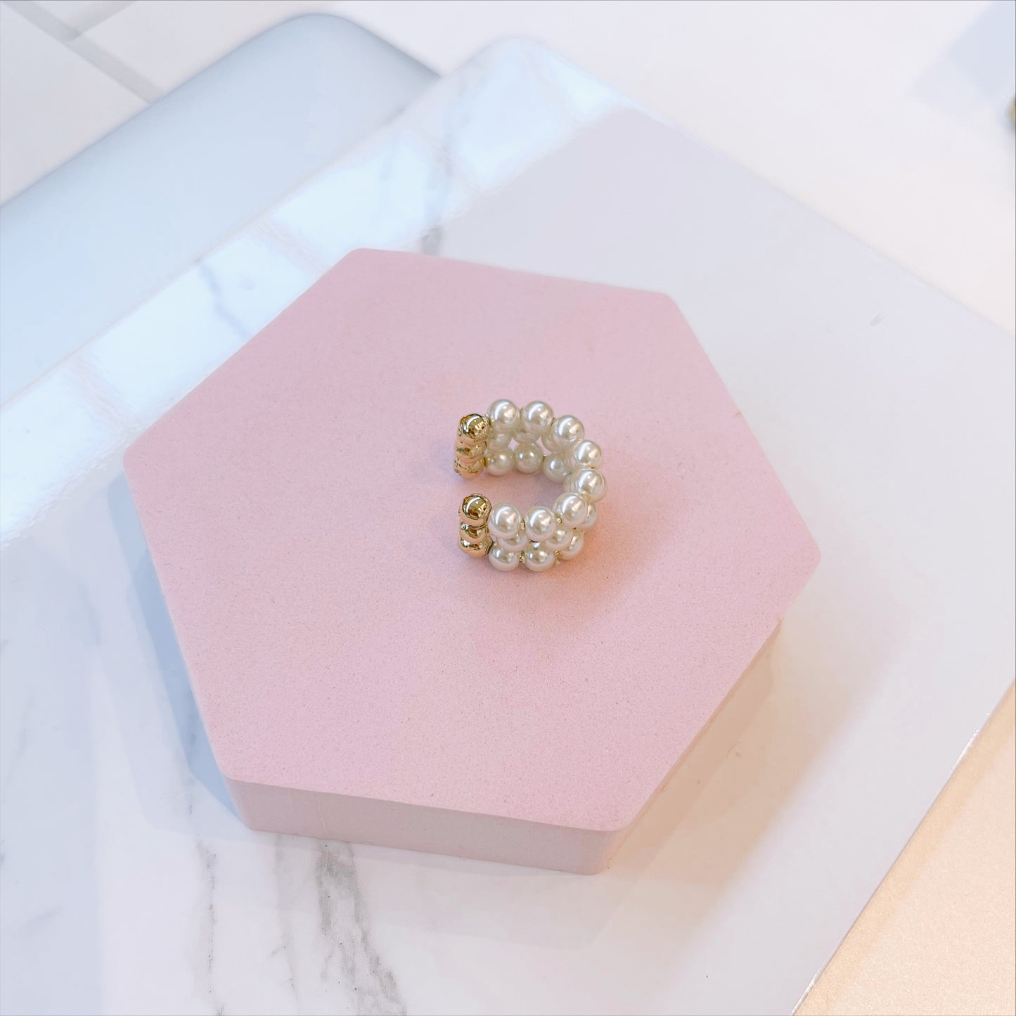Triple Pearls Ear  Cuff