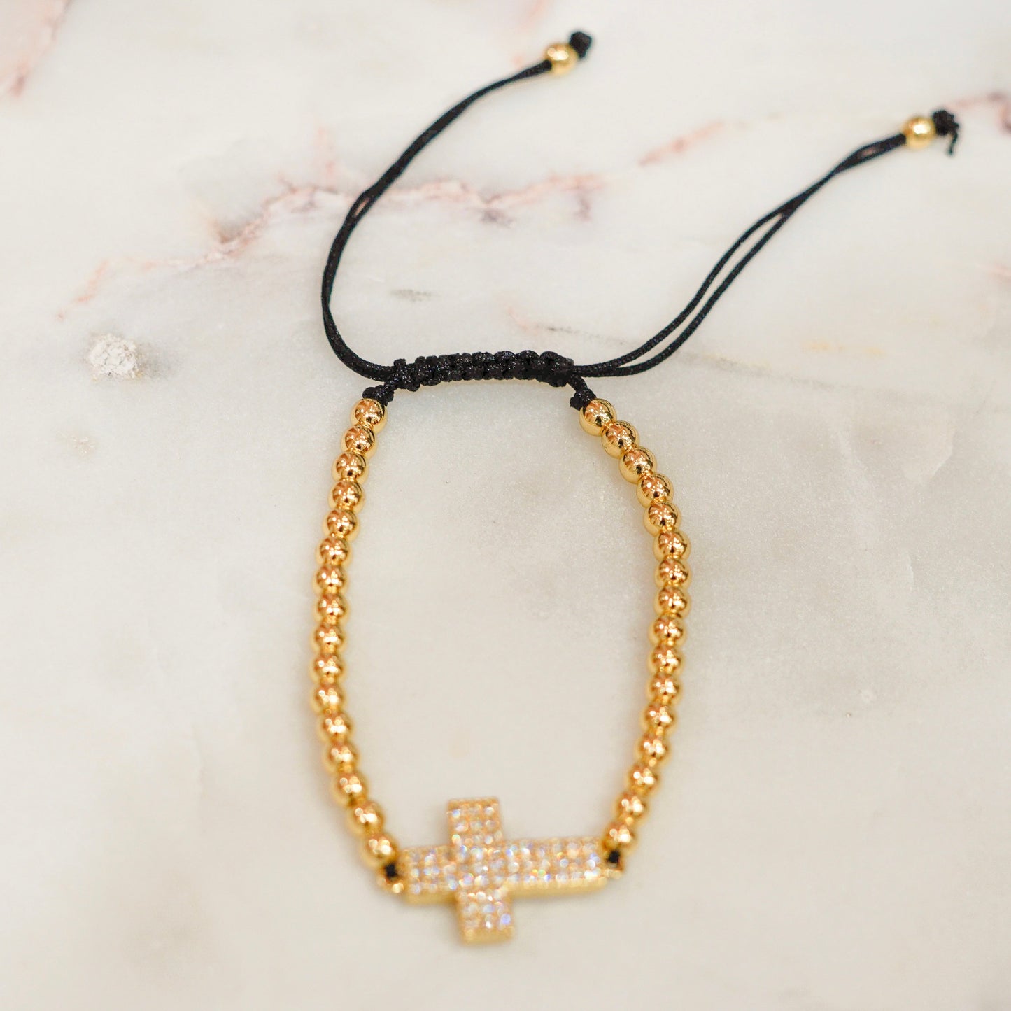 Beaded Charm Gold Filled Bracelet
