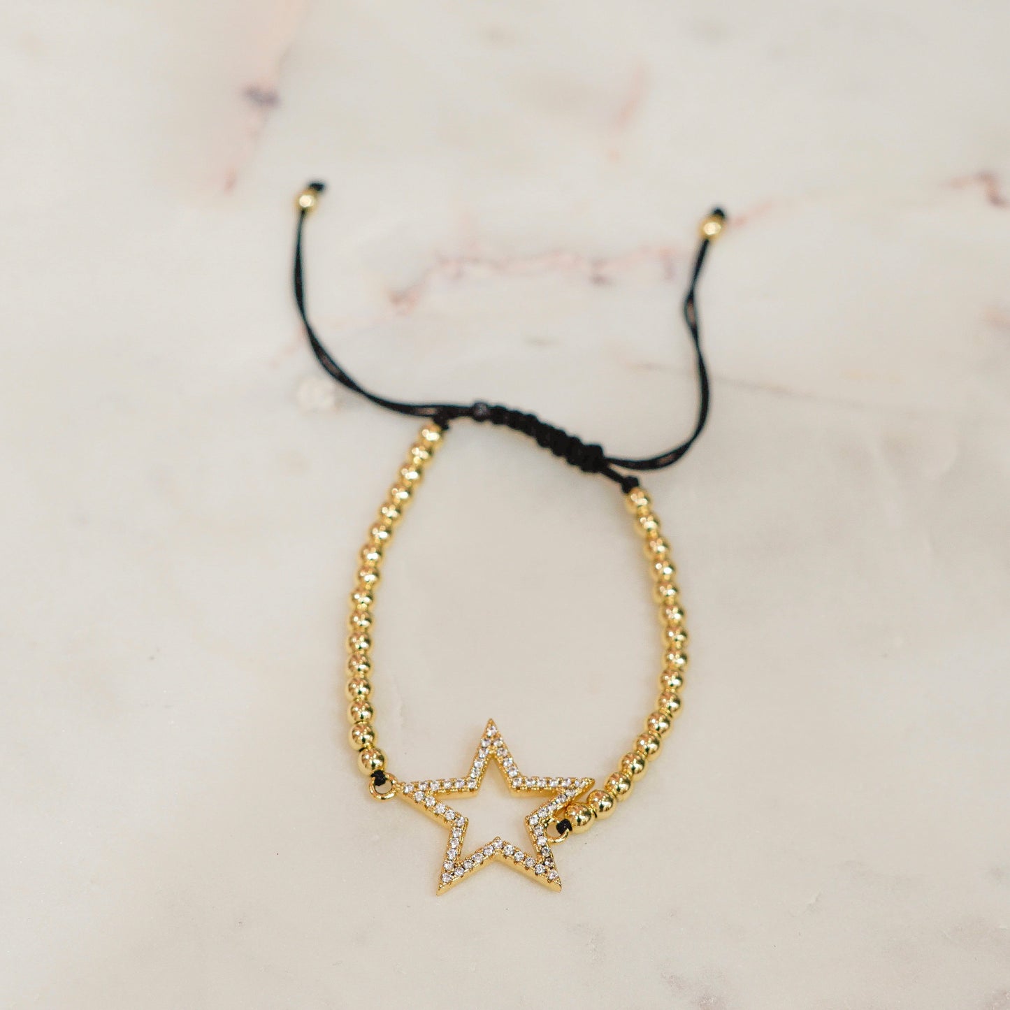 Beaded Charm Gold Filled Bracelet