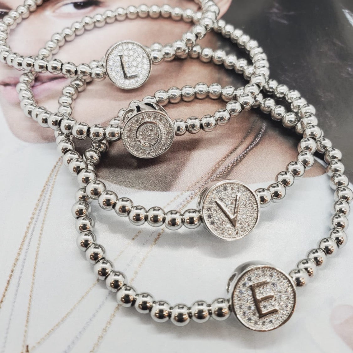 Beaded Initial Bracelet