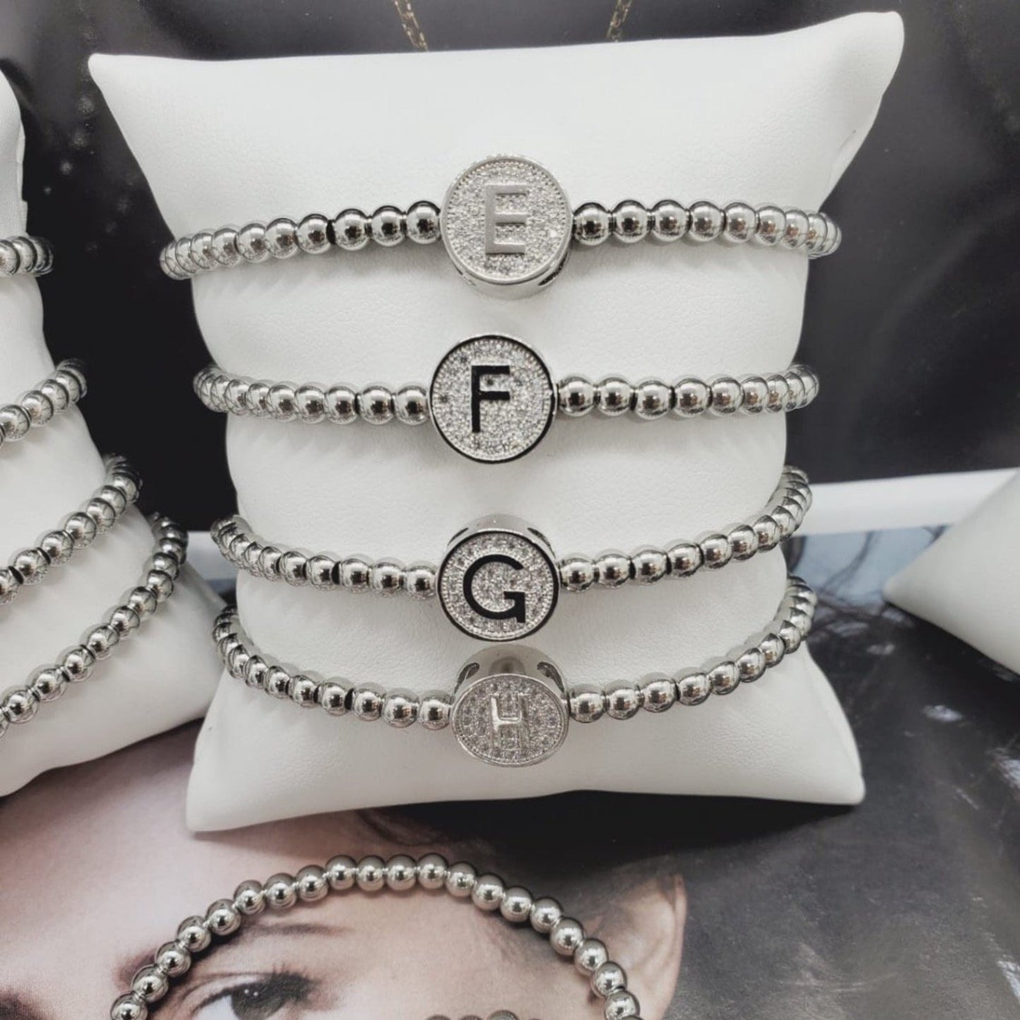 Beaded Initial Bracelet