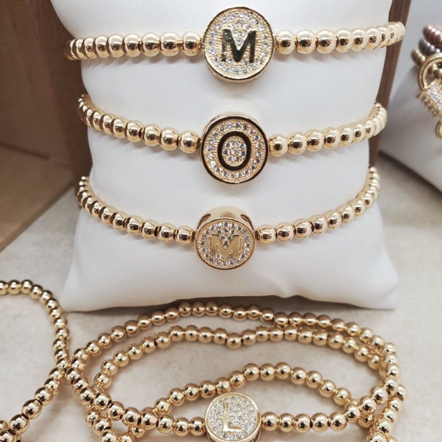 Beaded Initial Bracelet