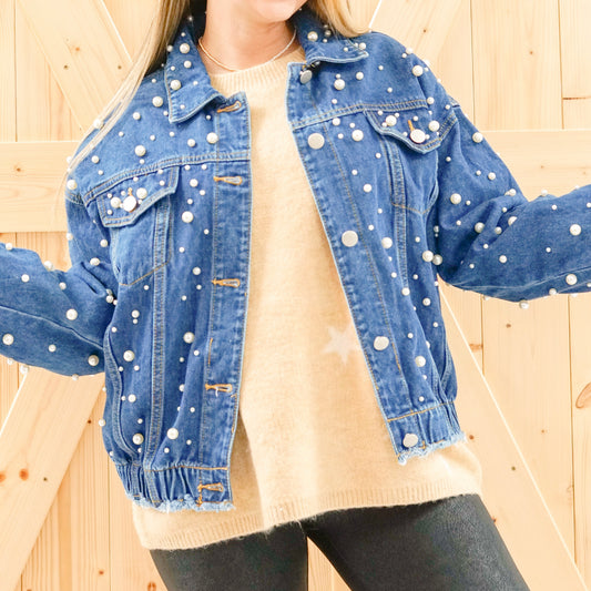 Kika Pearl Denim Jacket