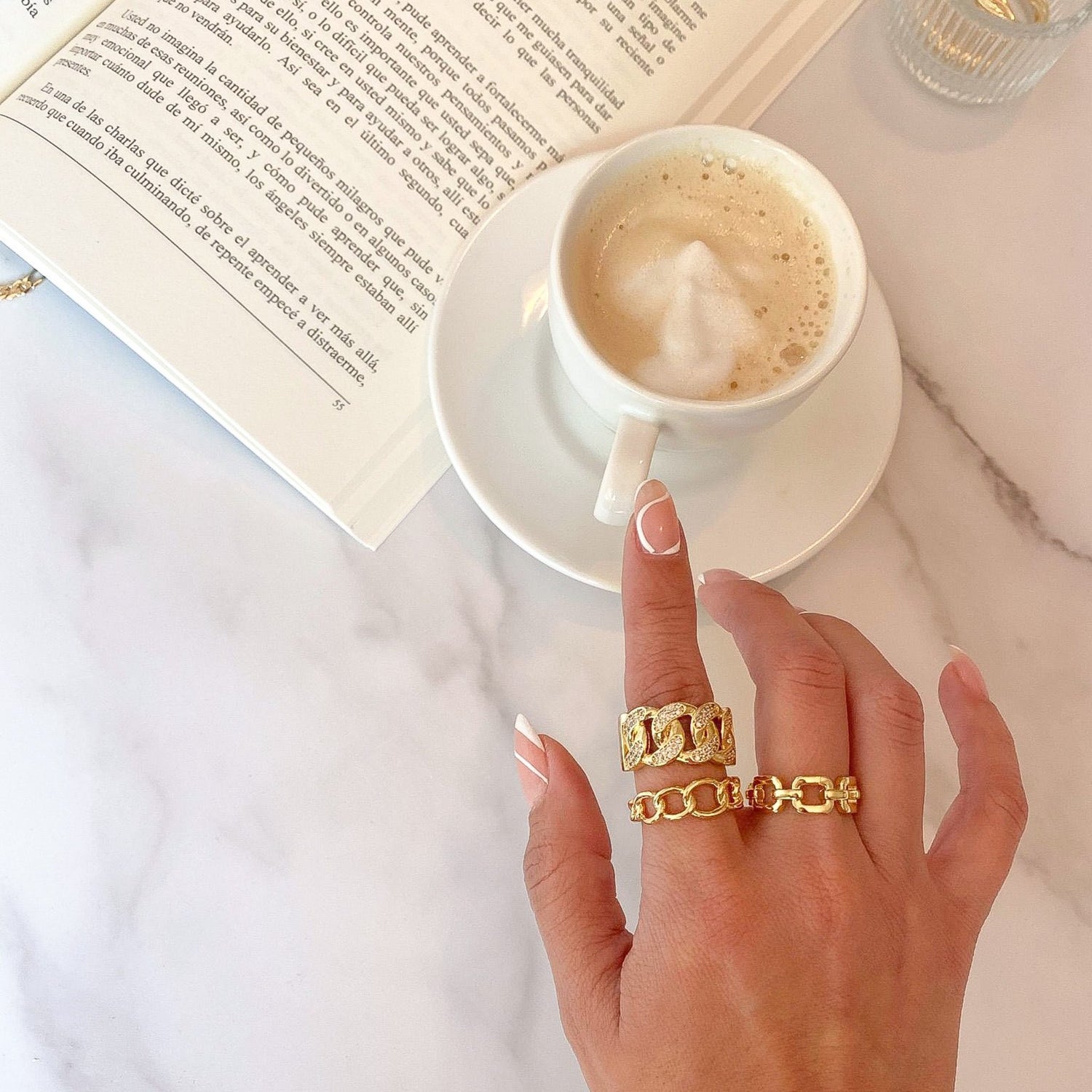Gold filled ring collection by ISVI Boutique Miami. Water-resistant rings