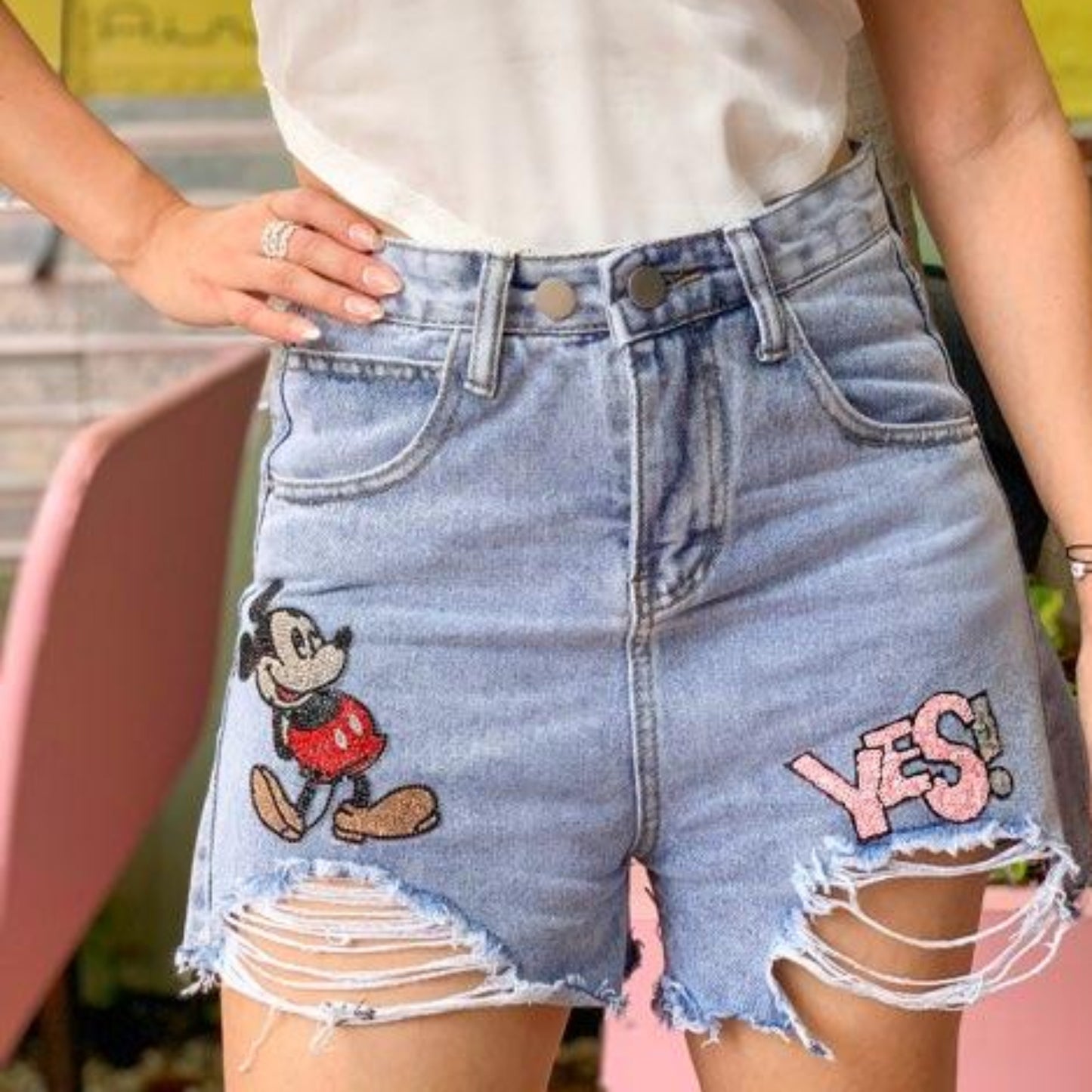 Mickey Denim Short by ISVI Boutique, Miami