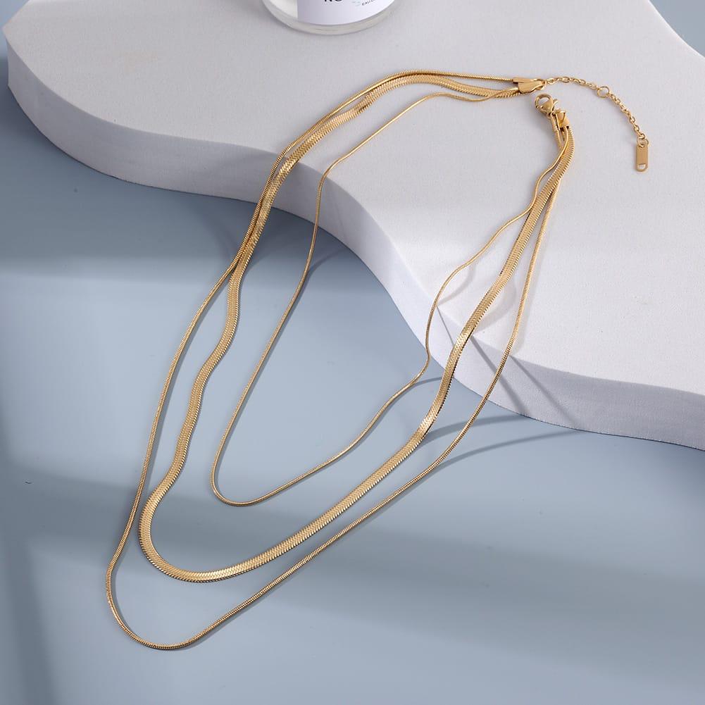 Triple Herringbone Necklace