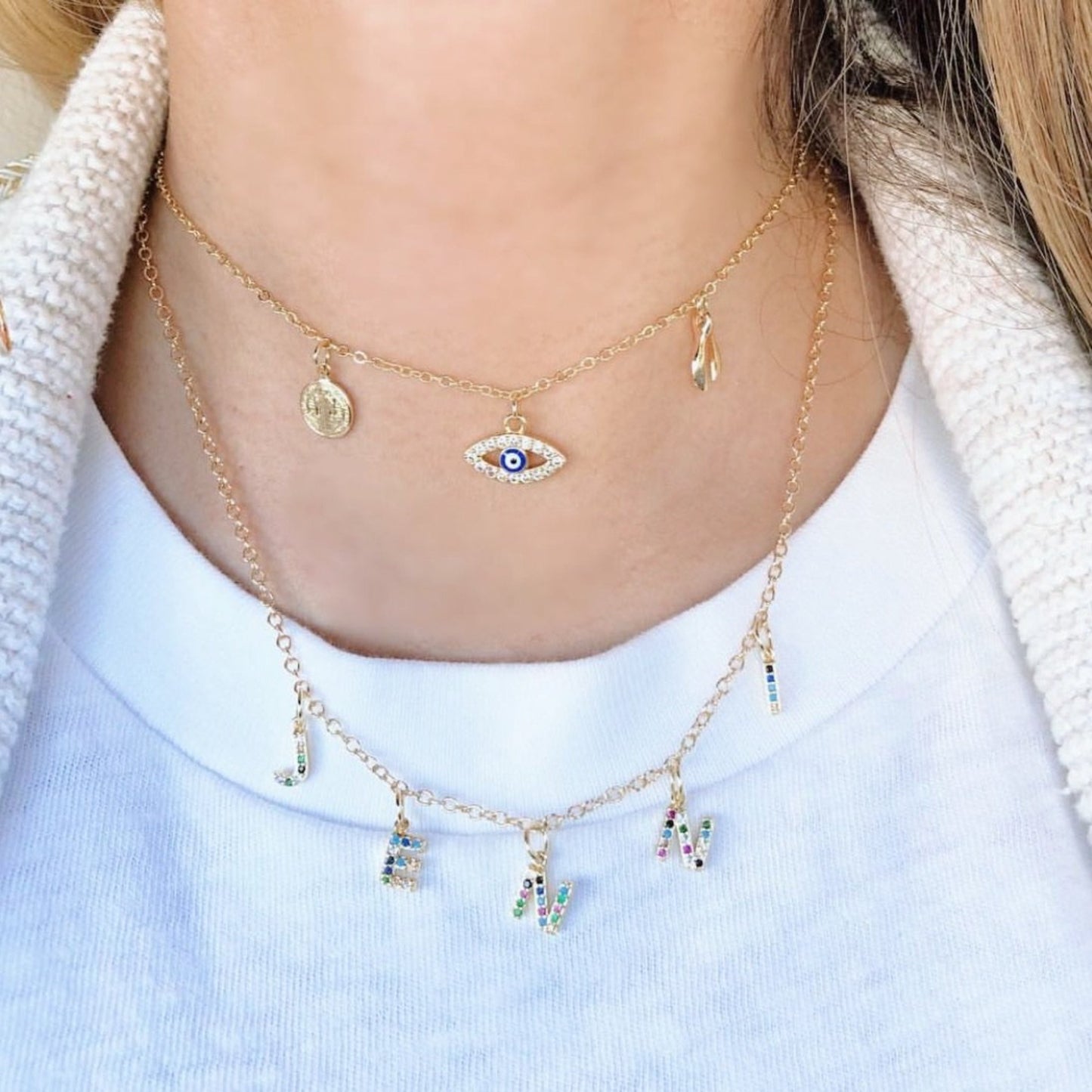 Gold Plated - Custom Letter Necklace