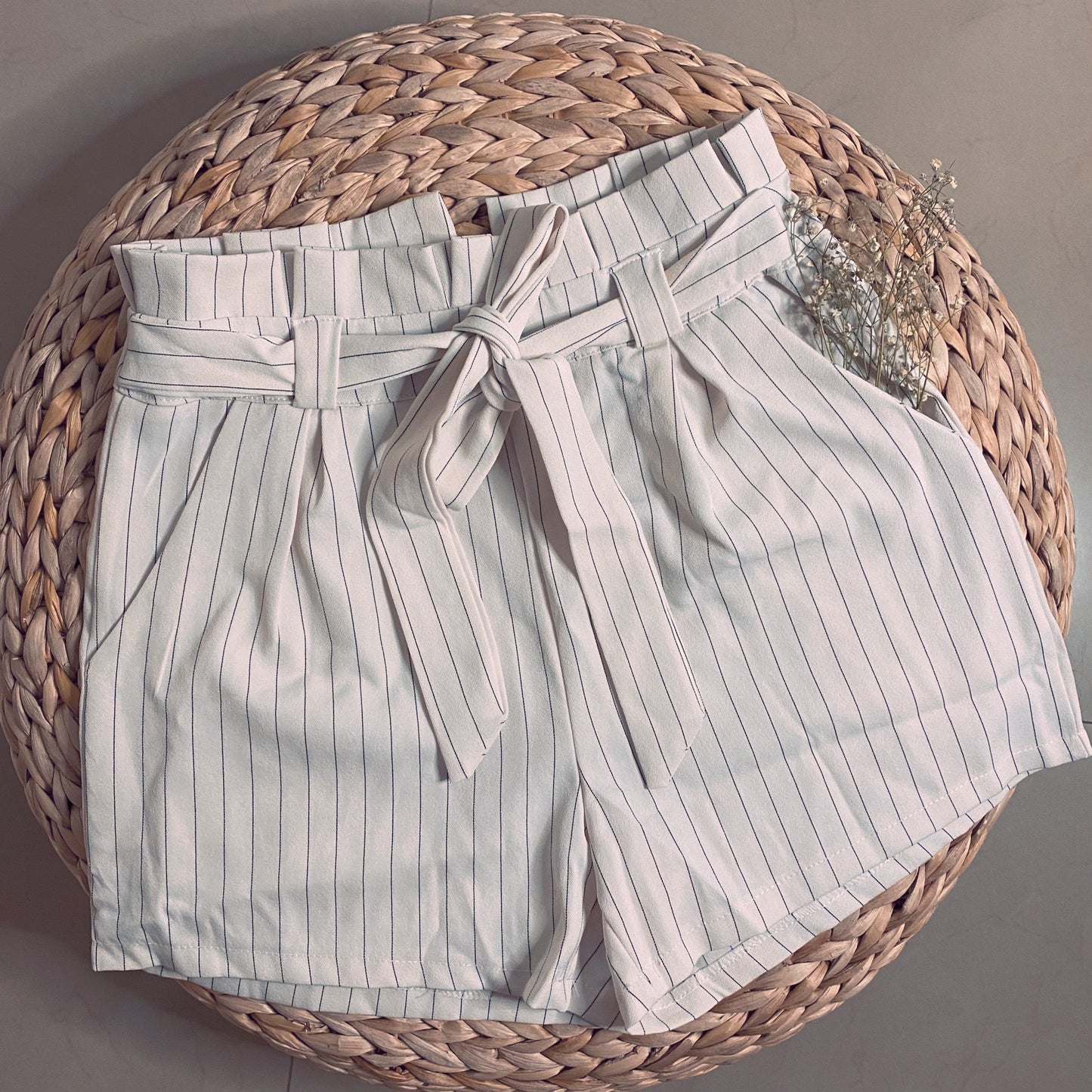 Paper Bag Striped Short