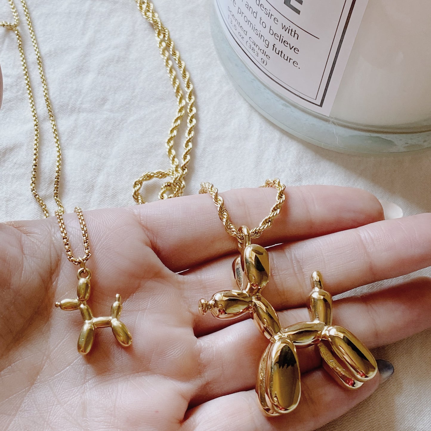 Balloon Dog Stainless Steel Necklace