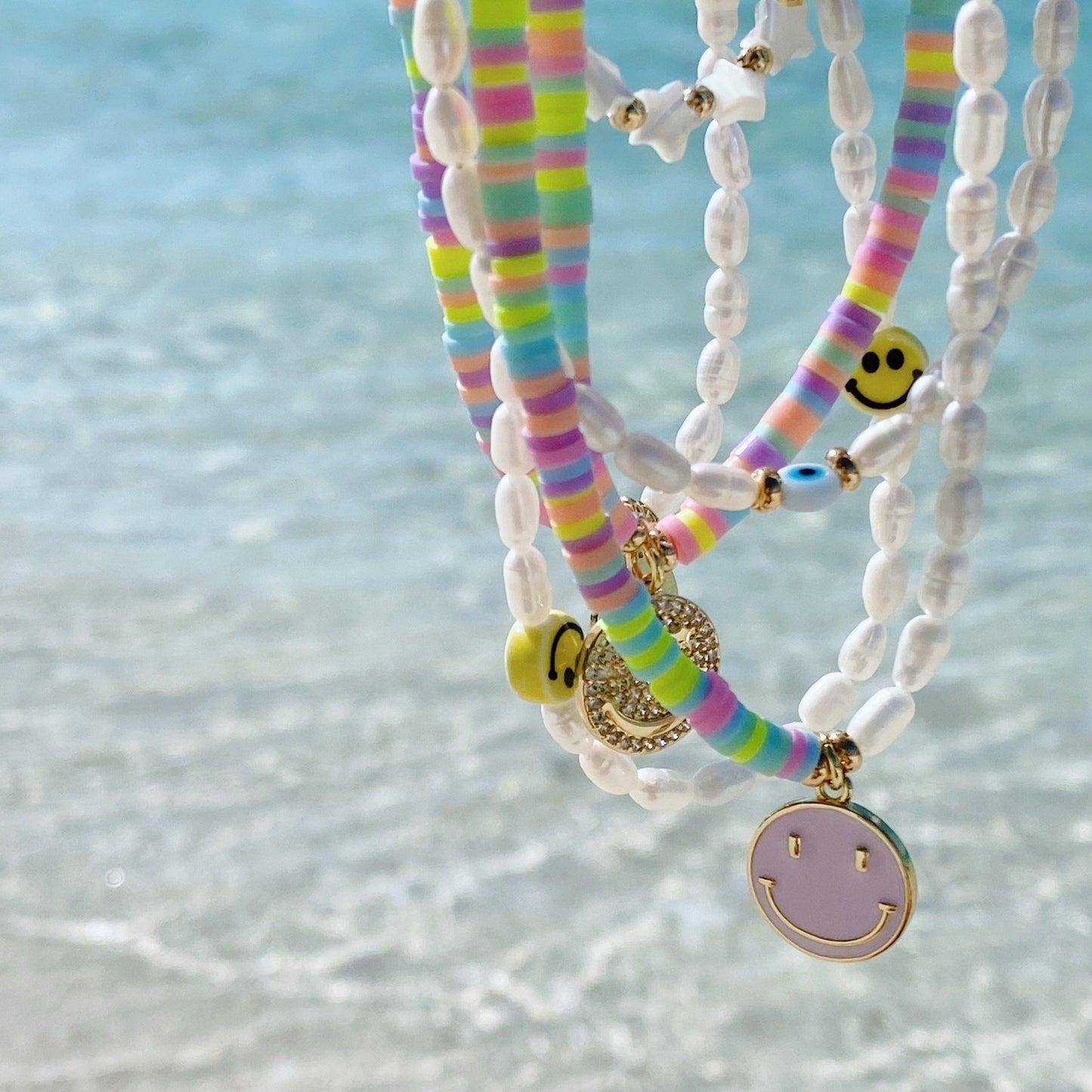 Puka pearl necklace, isvi boutique, new arrival