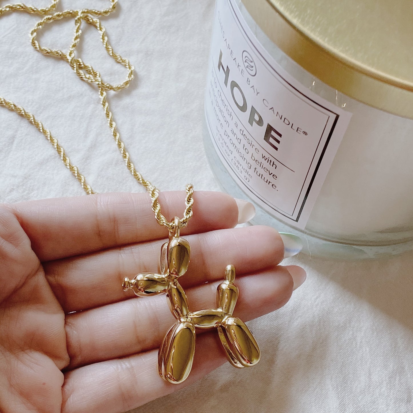 Balloon Dog Stainless Steel Necklace