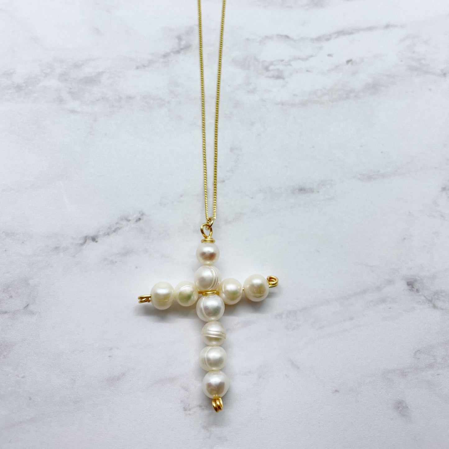 Pearl Cross Necklace