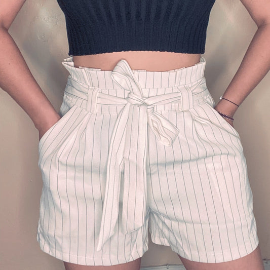 Paper Bag Striped Short