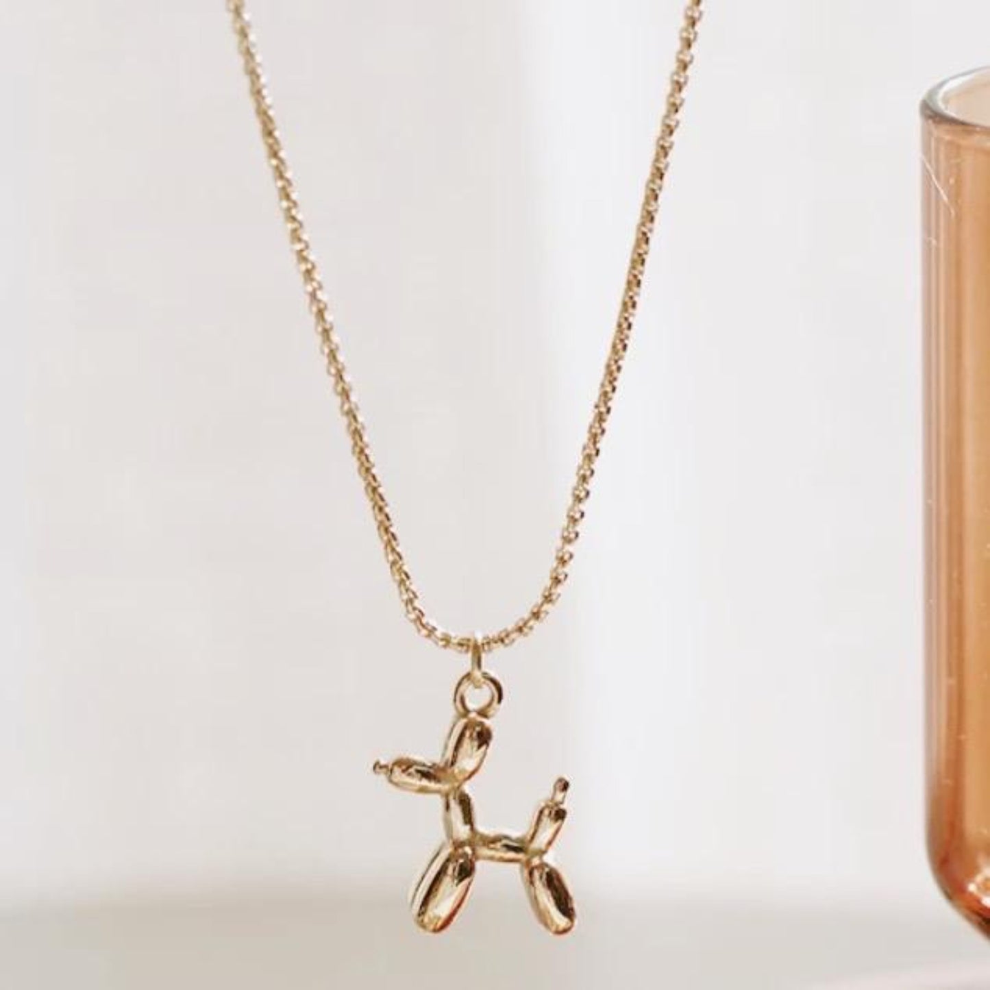 Balloon Dog Stainless Steel Necklace