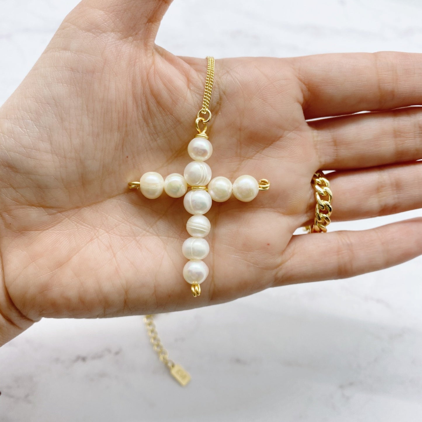 Pearl Cross Necklace