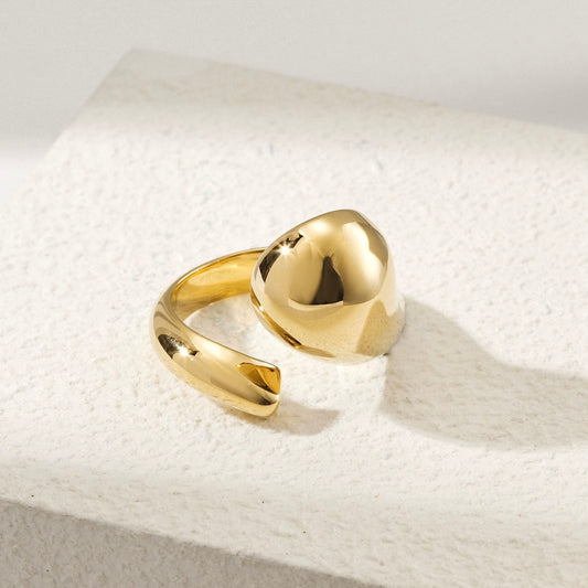 Lili Bold Statement Gold-Plated Stainless Steel Ring