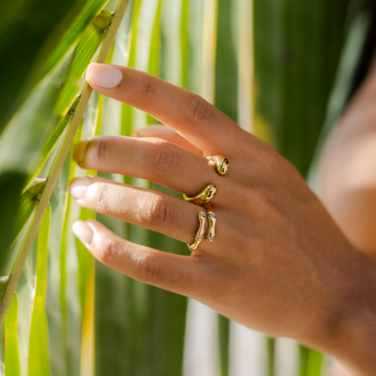 Bamboo Ring Stainless Steel