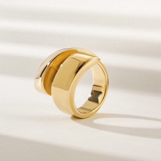 Sculptural Dome Ring – Stainless Steel