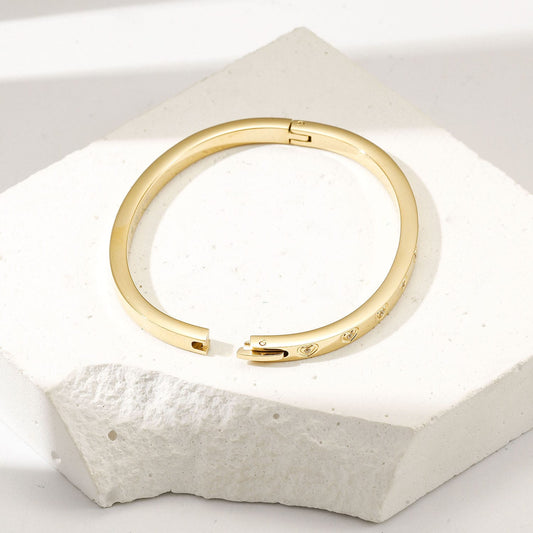 Love-Inspired Bangle – Stainless Steel (Gold or Silver)
