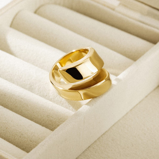 Sculptural Dome Ring – Stainless Steel