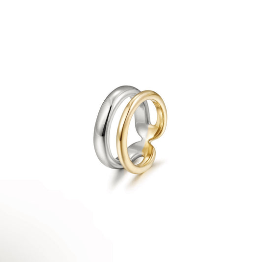 Vana Two Tone Stainless Steel Ring