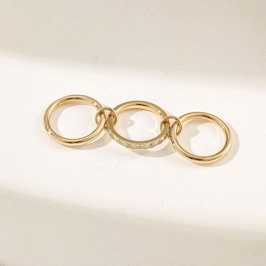 Triple Link Ring – Stainless Steel