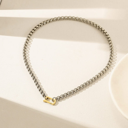 Chunky Round Box Necklace
