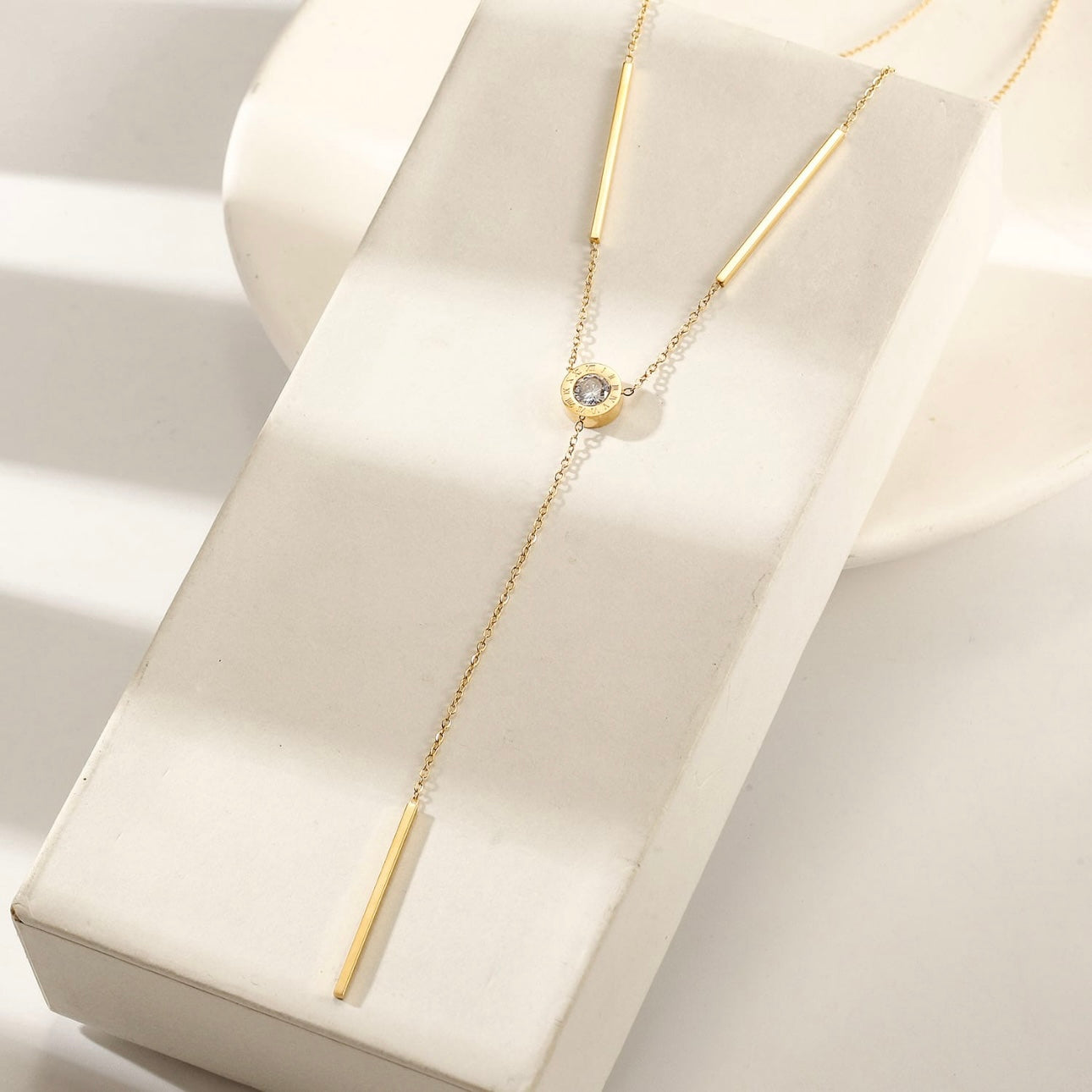 Minimalist Y-Drop Pendant Necklace