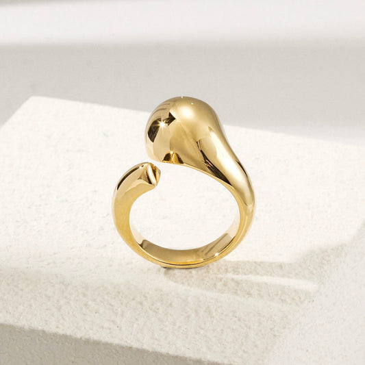 Lili Bold Statement Gold-Plated Stainless Steel Ring