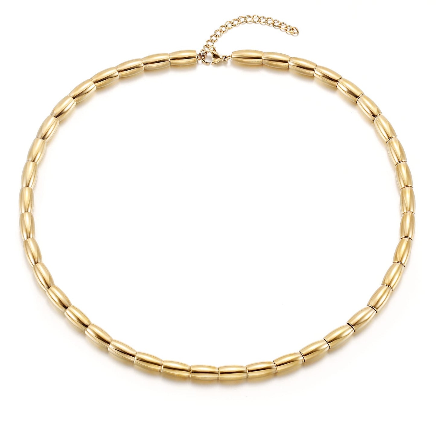 Capsule Bead Necklace – Stainless Steel