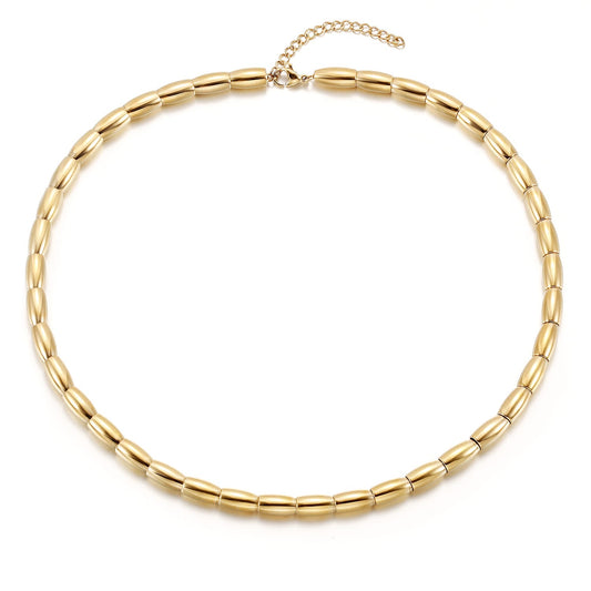 Capsule Bead Necklace – Stainless Steel