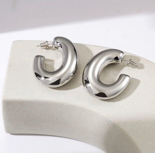 Bold Dome Hoop Earrings