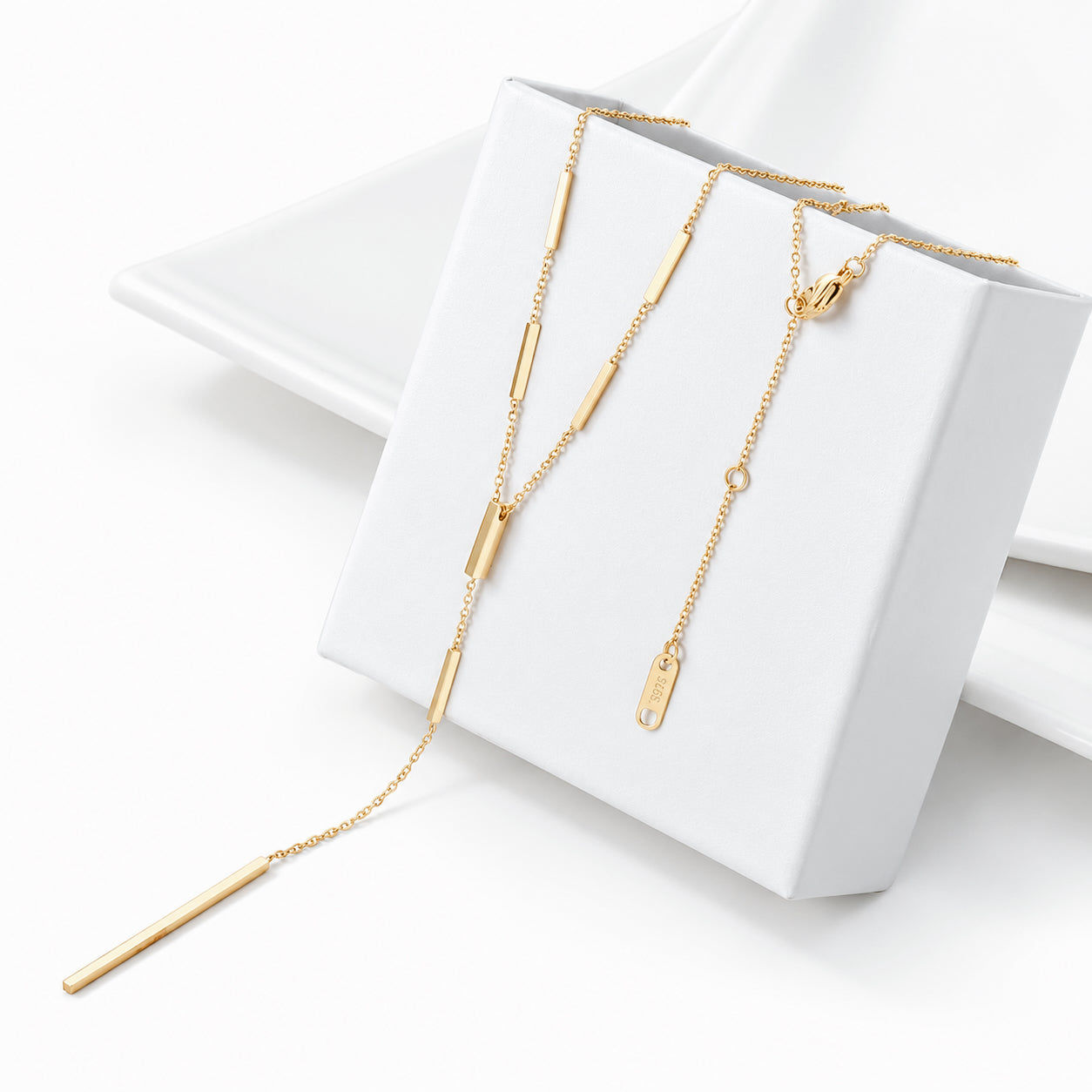 Bar Drop Lariat Necklace