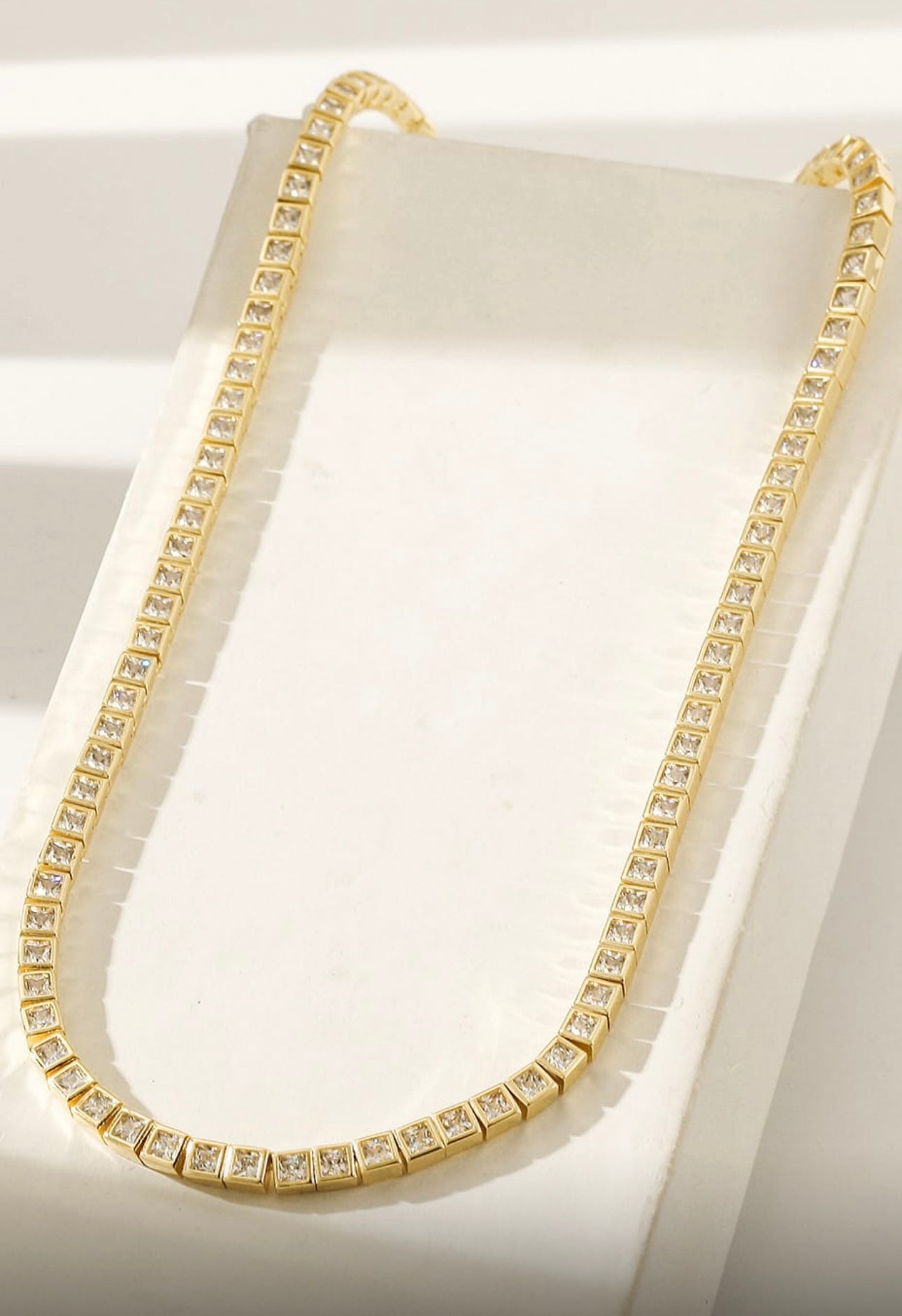 Box Tennis Chain Necklace – Stainless Steel