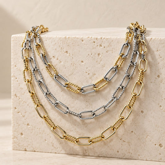 Twisted Link Chain Necklace