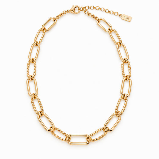 Twisted Link Chain Necklace