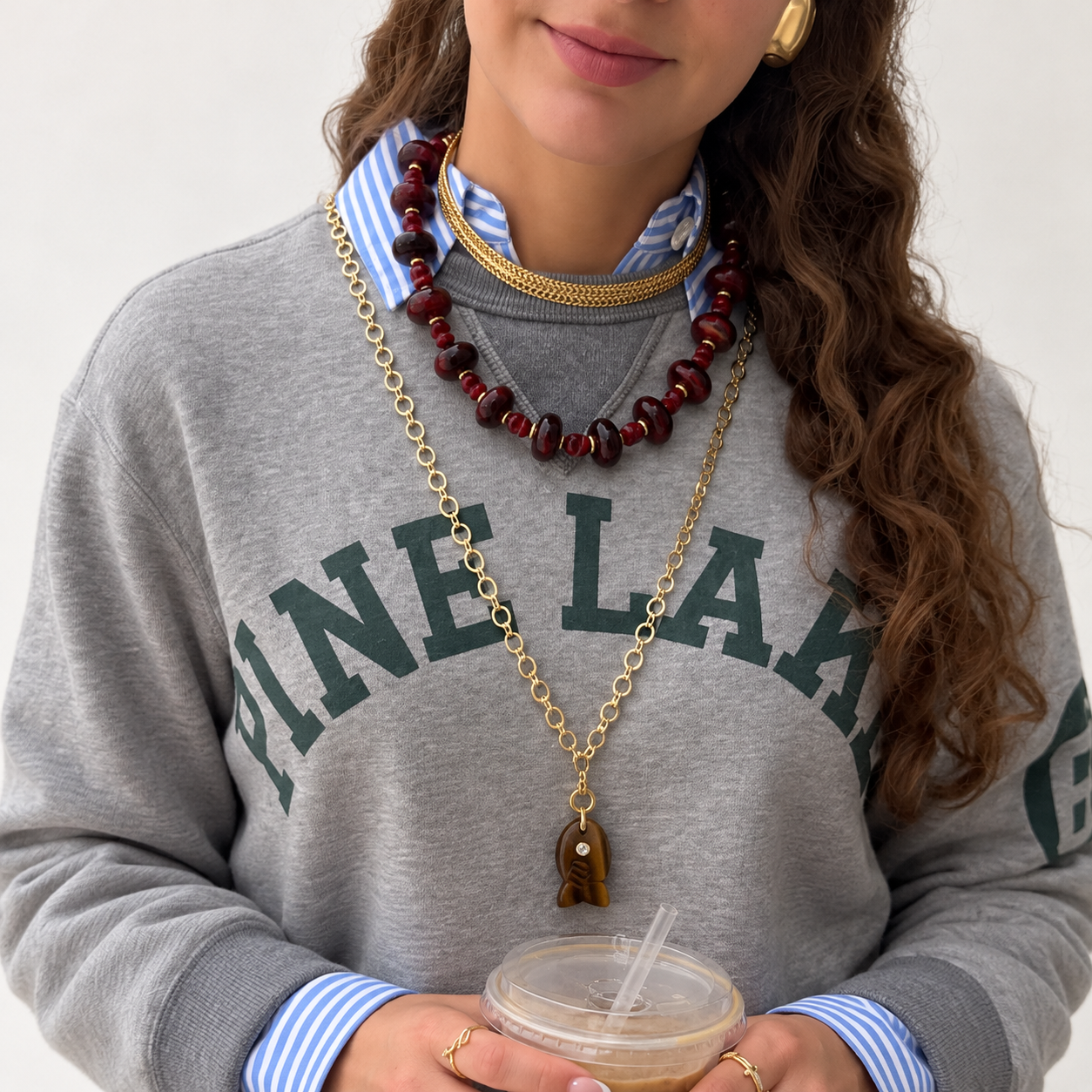 Tiger Eye Pesce Necklace