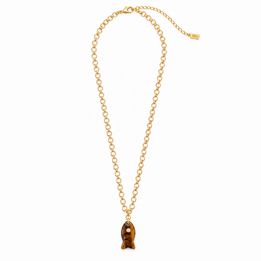 Tiger Eye Pesce Necklace