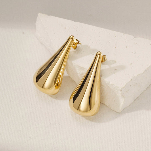 Teardrop Stainless Steel Earrings