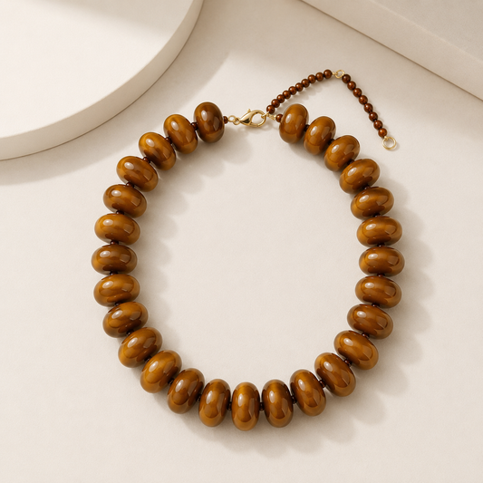 Oversized Resin Beaded Necklace